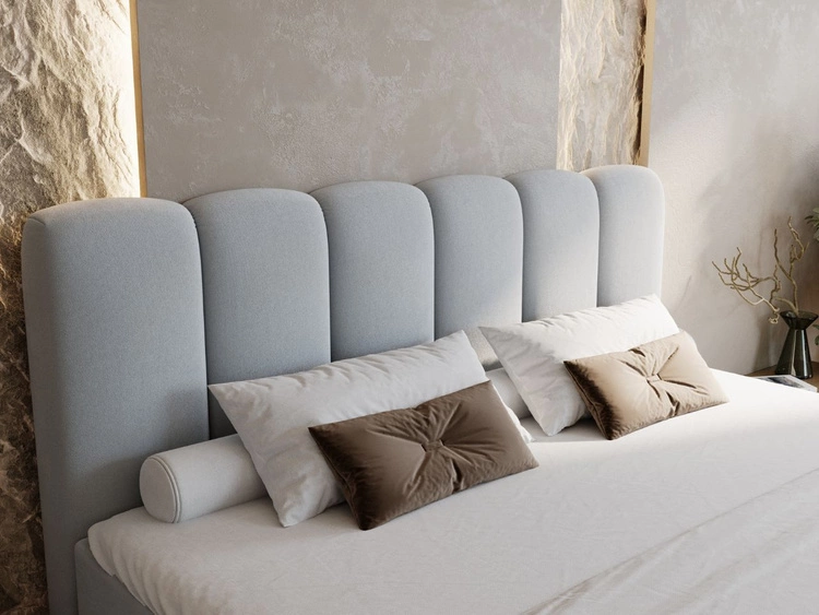 Boxspringbett mit Bettkasten 200x200 Cloud Grau