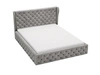 Polsterbett mit Bettkasten und Lattenrost 180x200 Kingston Hellgrau
