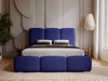 Polsterbett mit Bettkasten und Lattenrost 160x200 Bubble Blau
