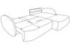 Ecksofa L-Form Links mit Schlaffunktion und Bettkasten Oreo Beige