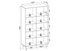 Vitrinenschrank Julio Cashmere