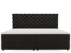 Boxspringbett mit Bettkasten 140x200 Bergamo Dunkelgrau