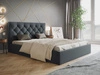 Polsterbett mit Bettkasten und Lattenrost 160x200 Selva Dunkelgrau