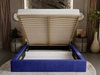 Polsterbett mit Bettkasten und Lattenrost 200x200 Apollo  Blau