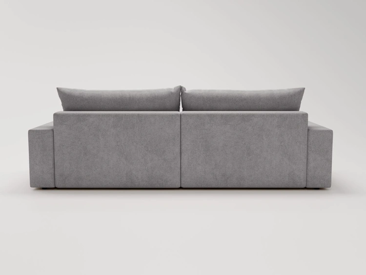 Ecksofa L-Form mit Schlaffunktion und Bettkasten Havi Links Grau