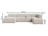 Wohnlandschaft Links Belluno Beige