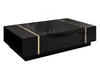 Wohnzimmer-Set im Glamour-Stil Lunelie Schwarz Hochglanz