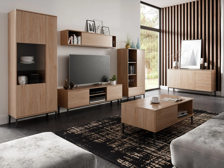 TV-Lowboard mit Türen 150 cm Soroko Hickory