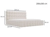 Polsterbett mit Bettkasten und Lattenrost 200x200 Twist Grau