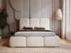 Polsterbett mit Bettkasten und Lattenrost 140x200 Bubble Beige