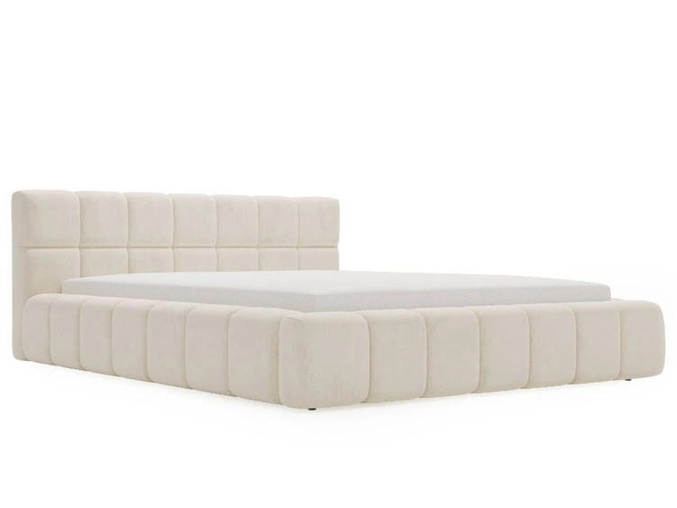 Polsterbett mit Bettkasten und Lattenrost 180x200 Alicante Beige