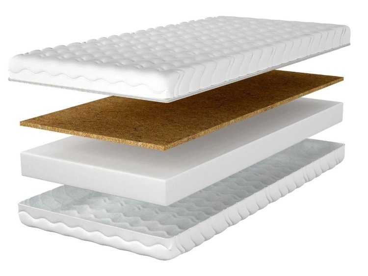 Schaumstoffmatratze mit Kokosmatte und abnehmbarem Bezug Tomi 15 100x200