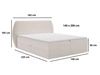 Boxspringbett mit Bettkasten 140x200 Bogota Beige
