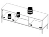 TV-Lowboard mit Türen 150 cm Soroko Hickory