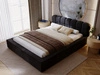 Polsterbett mit Bettkasten und Lattenrost 160x200 Plaza Schwarz