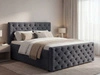Boxspringbett mit Bettkasten 120x200 Montego Dunkel grau