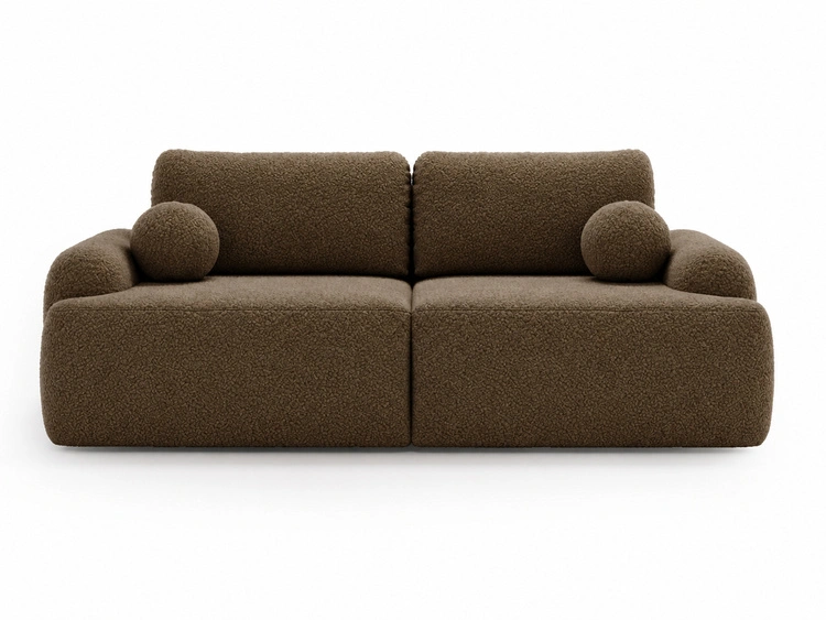 Sofa mit Schlaffunktion und Bettkasten Aurio Braun