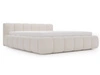 Polsterbett mit Bettkasten und Lattenrost 140x200 Cloud Low Bouclé-Stoff Beige