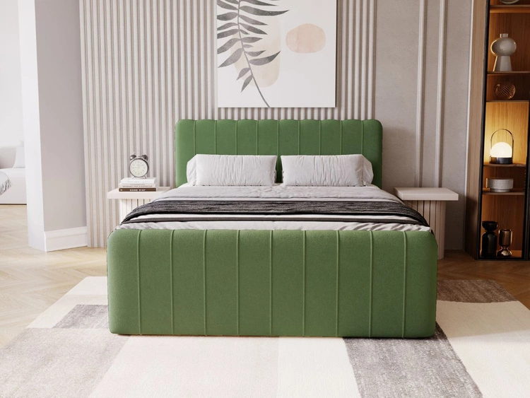 Boxspringbett mit Bettkasten 160x200 Osteno Grün