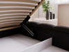 Polsterbett mit Bettkasten und Lattenrost 120x200 Cloud Low Bouclé-Stoff Schwarz