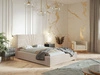 Polsterbett mit Bettkasten und Lattenrost 140x200 Tesis Beige