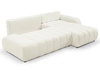 Ecksofa mit Schlaffunktion und Bettkasten Rechts Adoro Creme 