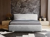 Polsterbett mit Bettkasten und Lattenrost 160x200 Monza Hellgrau
