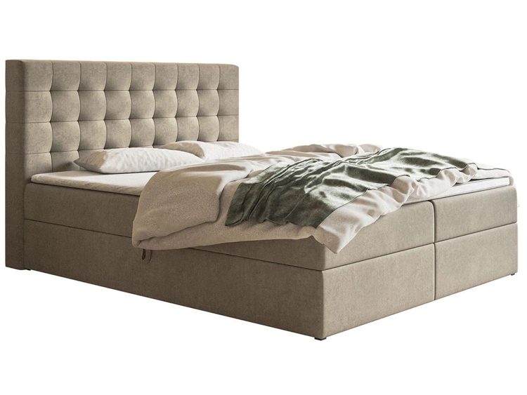 Boxspringbett mit Bettkasten 140x200 Denza Beige