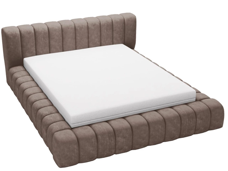 Polsterbett mit Bettkasten und Lattenrost 160x200 Italia Braun