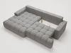 Ecksofa L-Form mit Schlaffunktion und Bettkasten Havi Links Grau
