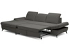 Ecksofa L-Form Links mit Schlaffunktion und Bettkasten Hannover Dunkelgrau