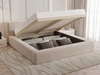 Polsterbett mit Bettkasten und Lattenrost 180x200 Mali Beige
