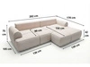 Ecksofa L-Form Rechts mit Schlaffunktion und Bettkasten Bonno Grau