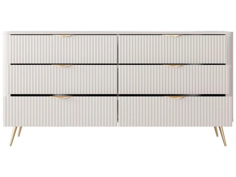 Kommode mit 6 Schubladen Latina Beige