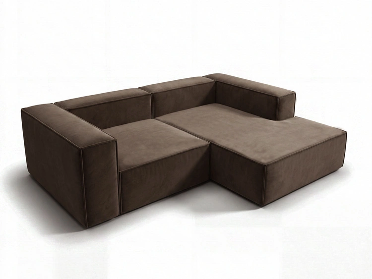 Ecksofa L Rechts Vellaro Braun