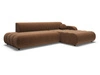 Ecksofa L-Form mit Schlaffunktion und Bettkasten Lisso Rechts Terrakotta