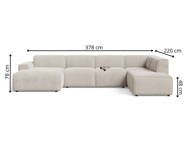 Wohnlandschaft Rechts Belluno Hellbeige
