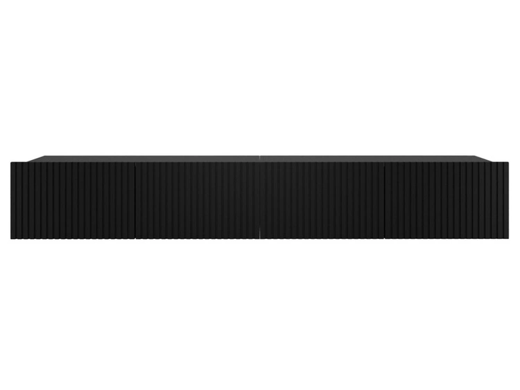 TV-Lowboard mit Türen 200 cm Kioto Schwarz matt