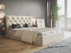 Polsterbett mit Bettkasten und Lattenrost 140x200 Selva Beige