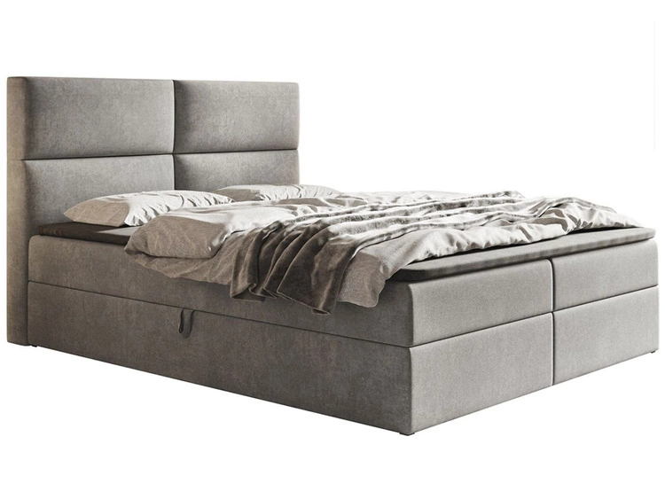Boxspringbett mit Bettkasten 180x200 Hera Grau