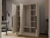 Kleiderschrank 150 cm Perugia Kaschmir mit schwarzen Griffen