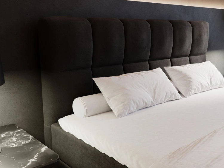 Boxspringbett mit Bettkasten 200x200 Alicante Schwarz