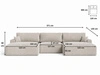 Wohnlandschaft mit Schlaffunktion und Bettkasten Serene Beige