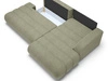 Ecksofa L-Form mit Schlaffunktion und Bettkasten Lisso Rechts Grün