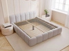 Polsterbett ohne Bettkasten mit Lattenrost 160x200 Cloud Low aus Bouclé-Stoff Grau