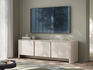 Fernsehschrank mit goldener Zierleiste für das Wohnzimmer Brillo Kaschmir