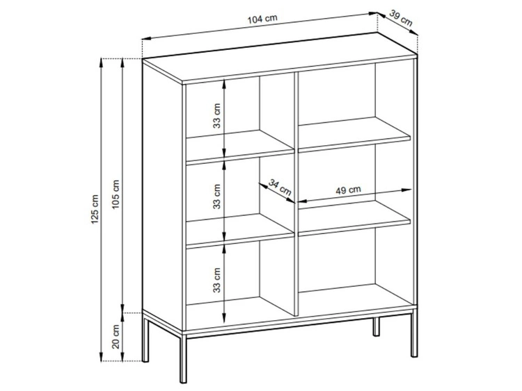 Wohnzimmerset Amber Weiß, Schwarz Frame