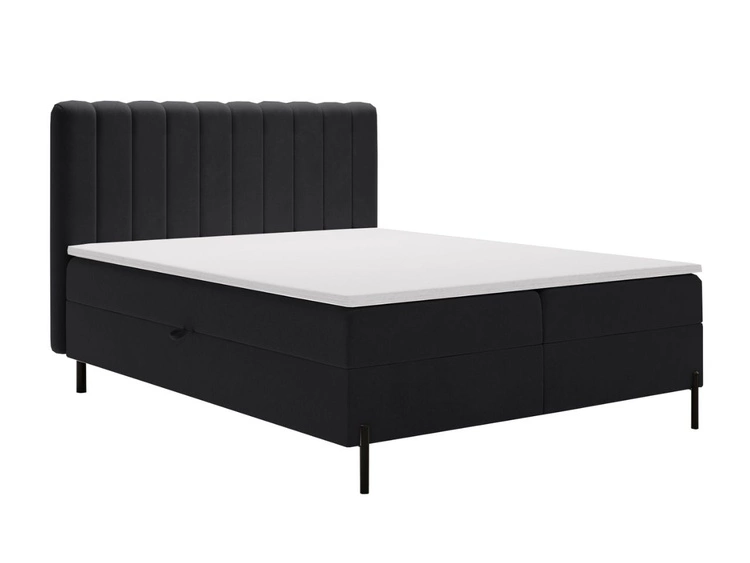 Boxspringbett mit Bettkasten 140x200 Primavera Schwarz