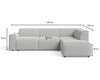 Ecksofa L-Form Rechts Eluno Bouclé-Stoff Grau