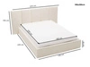 Polsterbett mit Bettkasten und Lattenrost 180x200 Lizbona Beige